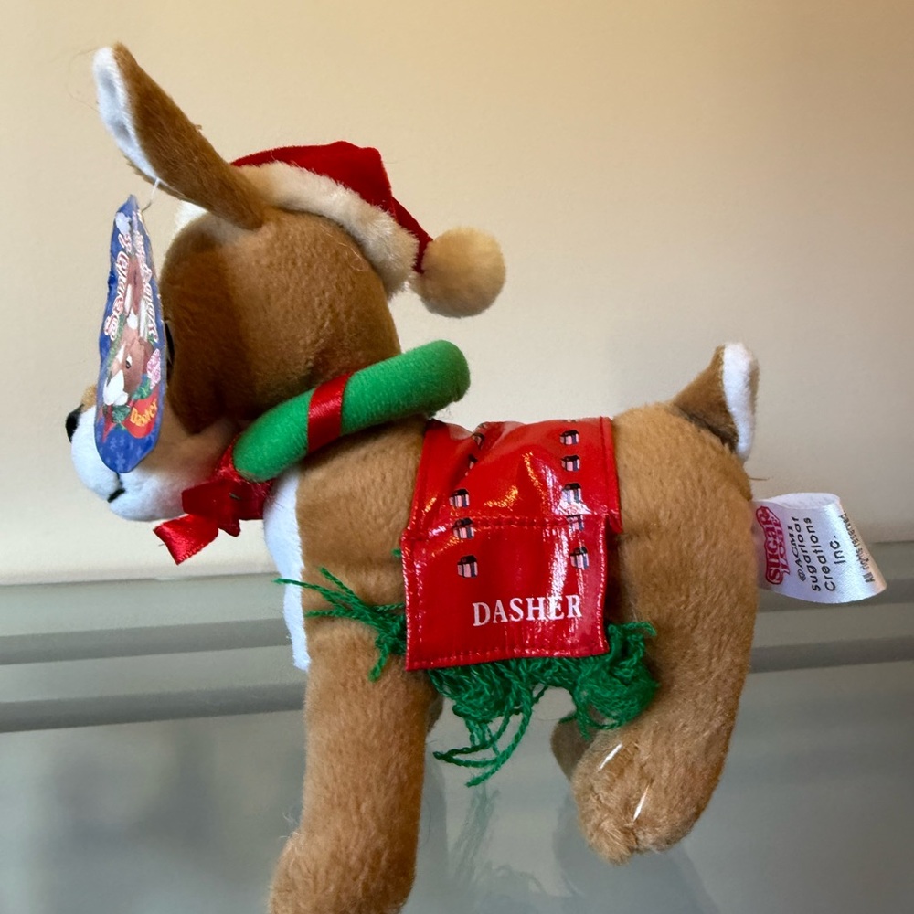 Christmas Reindeer Plush with Red Outfit
